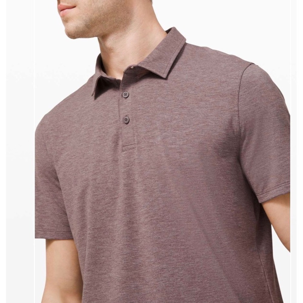 Lululemon Polo Evolution Short Sleeve Breathable Brown